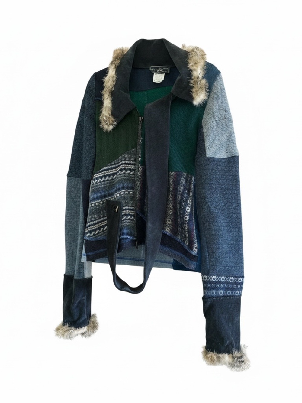 Myco Anna Patchwork Fur Trimmed Jacket